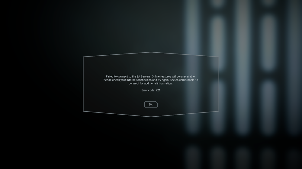 Fix Battlefront 2 Error Code 721 Example