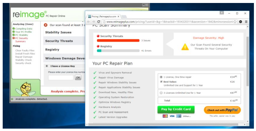 Reimage PC repair registration