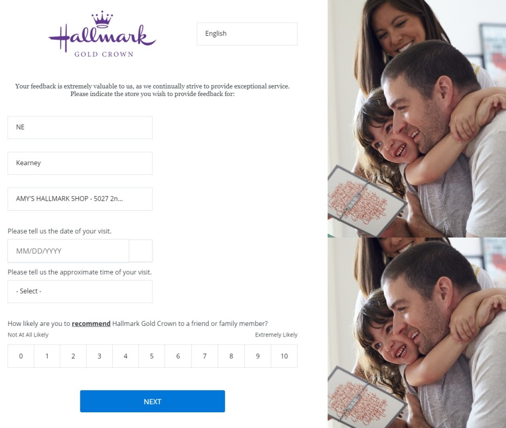 hallmark feedback survey