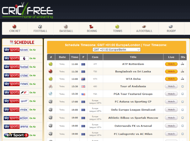Stream2watch Alternatives - CricFree