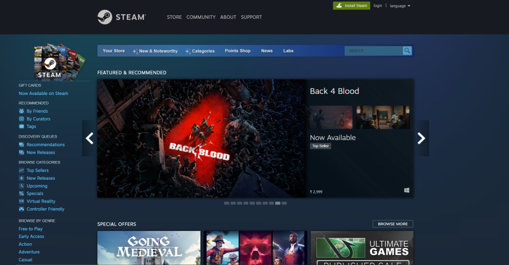 Steam Website