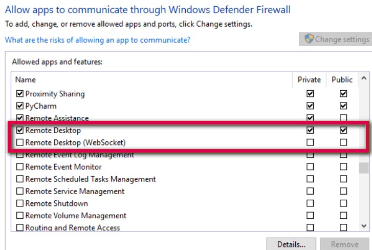 Checkbox for Remote Desktop - Fix Remote Desktop Can't Connect To The Remote Computer For One Of These Reasons