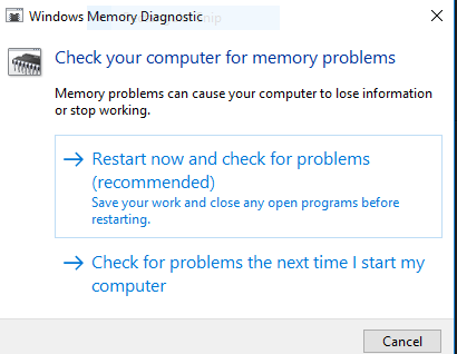 Windows Memory Diagnostic