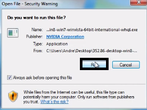 Run Nvidia installer