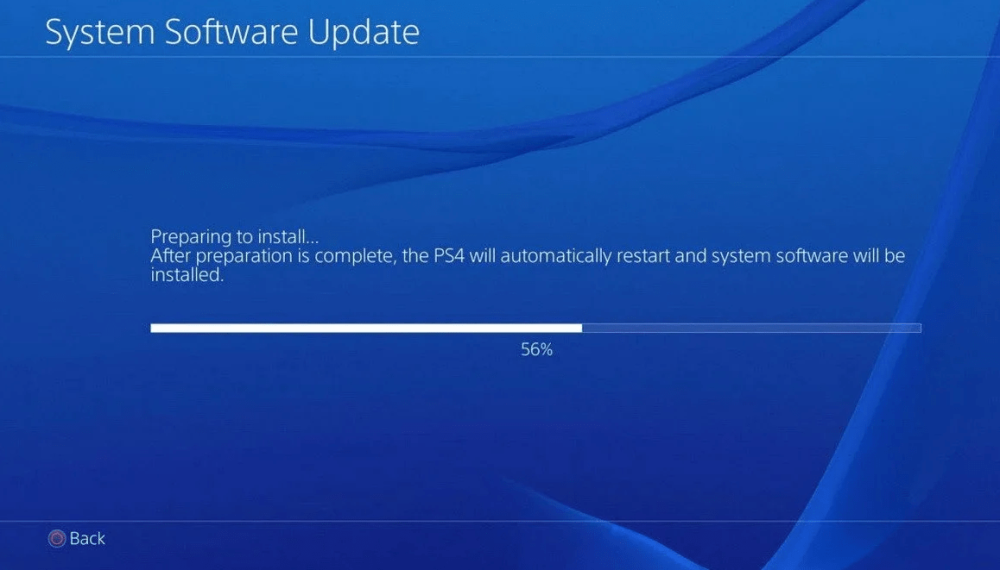 Updating system software ps4