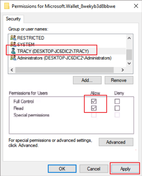 Apply - Invalid Value For Registry