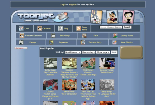 Toonjet Cartoon Website