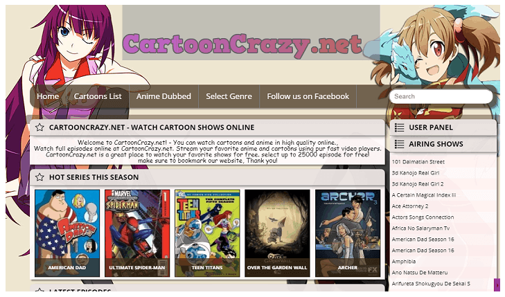 Cartoon Crazy Online Website