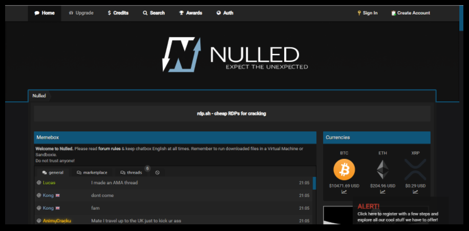 Get Minecraft Free account from Nulled