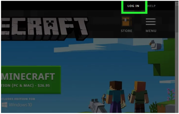 Minecraft Login Page