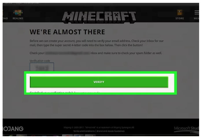 Email Verification for Minecraft