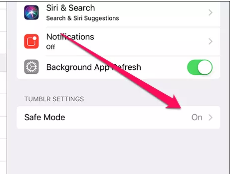 Bypass Tumblr safe mode on iPhone