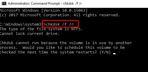 checkdisk command