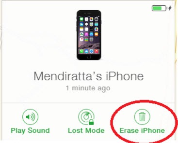 erase iphone successfully