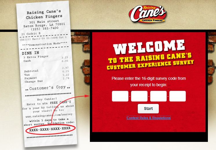 Raising Cane's Survey