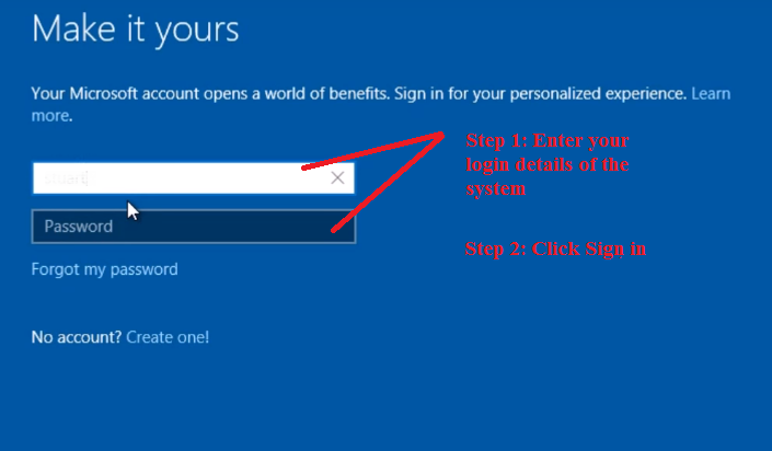 Microsoft account sign in