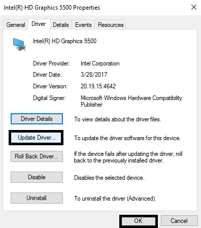 Update driver