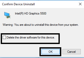 Confirm device uninstall