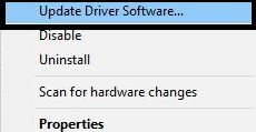 Update Driver Software