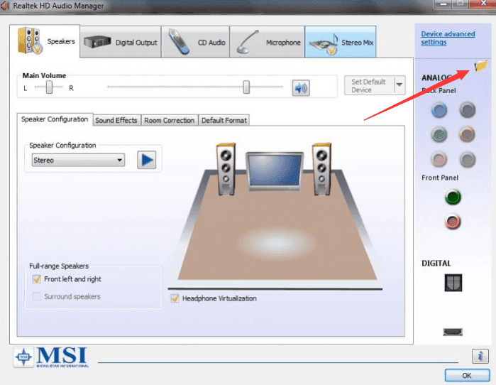 Realtek HD Audio Manager