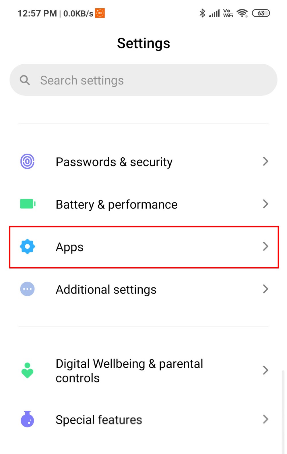 Mobile App Settings