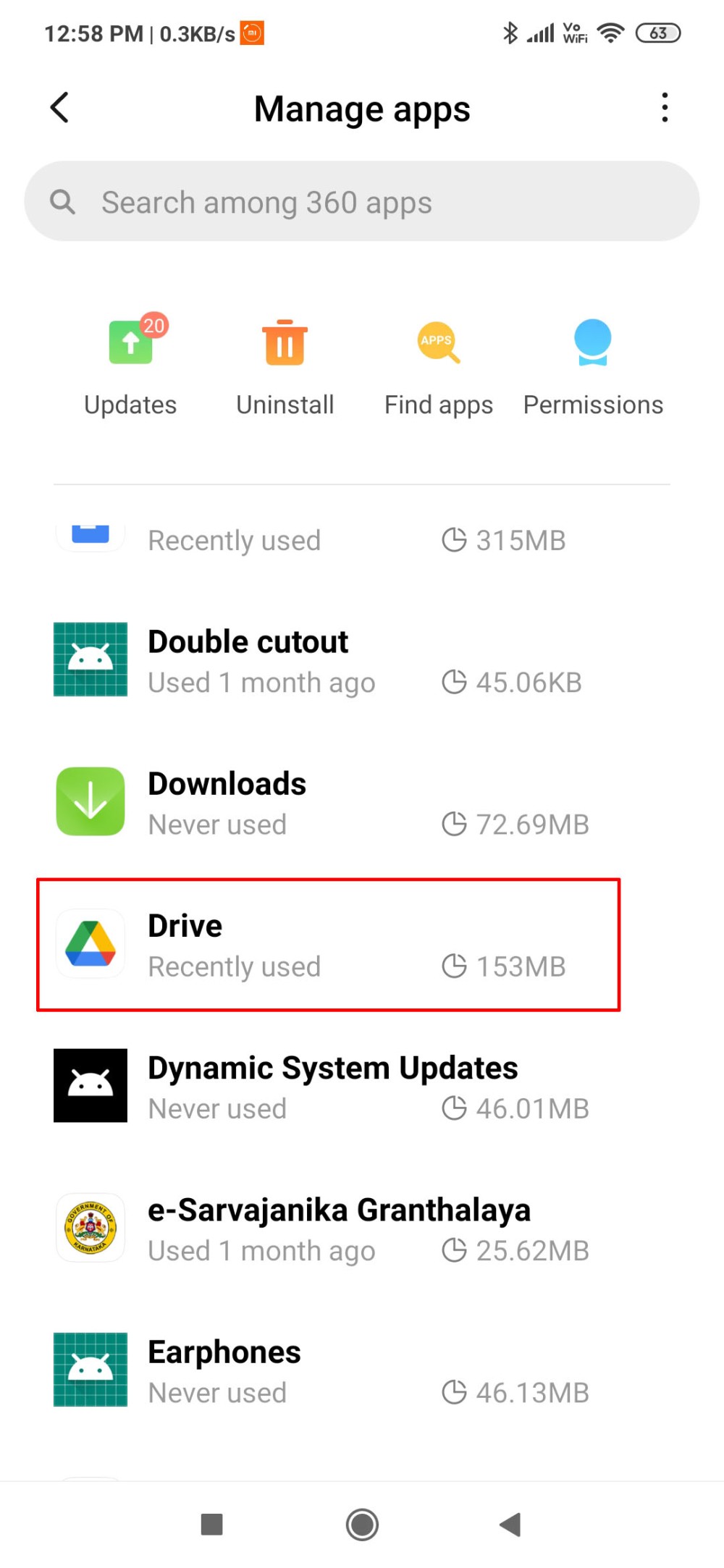 Google Drive App Settings