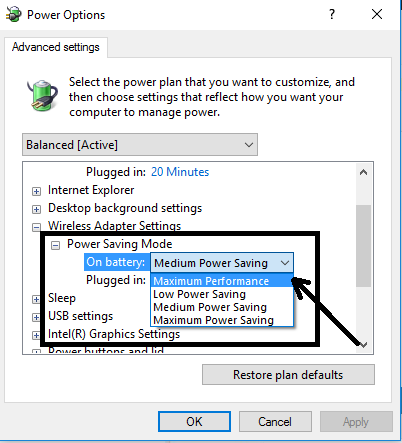 Wireless Adapter Settings