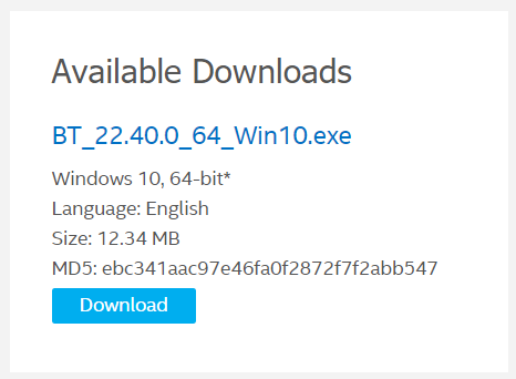 Bluetooth Driver Windows 11 Download Screen