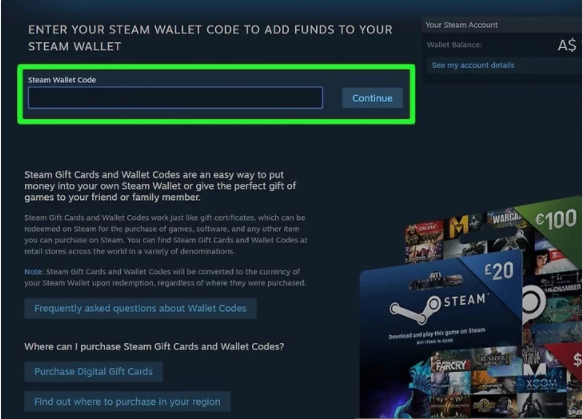 Redeem Steam Wallet Code