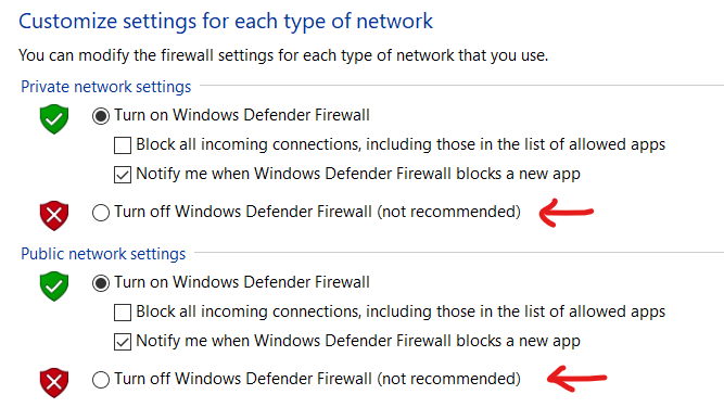 Turn off Windows Defender