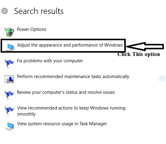 Adjust the appearance and performance of windows