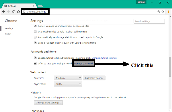 how to export saved passwords from chrome